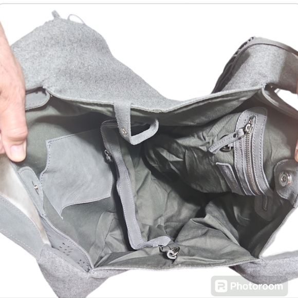 🥳SOLD🥳Johnny Was Elodie Laser Cut Suede Leather Fringe Shoulder Hobo Bag - Picture 6 of 15